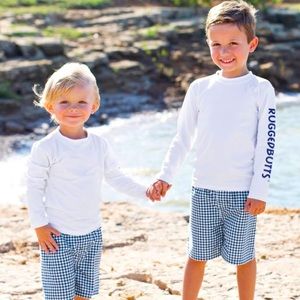 Rugged butts swim gingham sz 6 boys